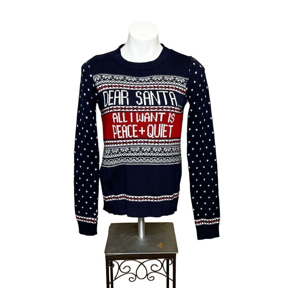 Jingles & Joy dear santa….all I want is peace and quiet Christmas sweater size M